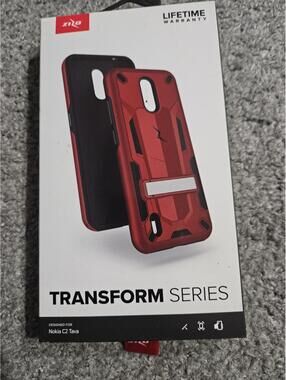 Phone Case For Nokia C2 Trava Zizo Transform Series Red Bolt
